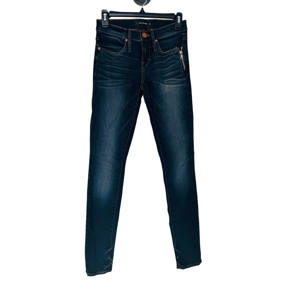 Calvin Rucker Los Angeles HEARTBREAKER Zipper Pocket Dark Denim Jeans Sz 25